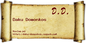 Daku Domonkos névjegykártya